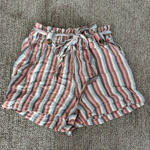 American Eagle Outfitters High Waist Striped Shorts